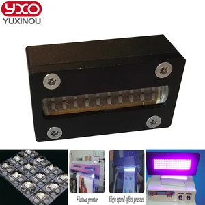 Светодиодный модуль головки УФ принтера 395nm для epson dx5, устройство для трафаретной печати, УФ планшетный принтер, отверждение УФ клея, 1 шт., 80 Вт
