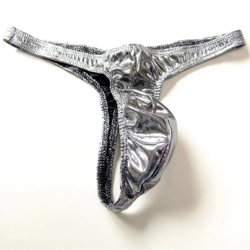 Мужские трусы стринги с заниженной талией Синие Трусы цветным покрытием бандаж