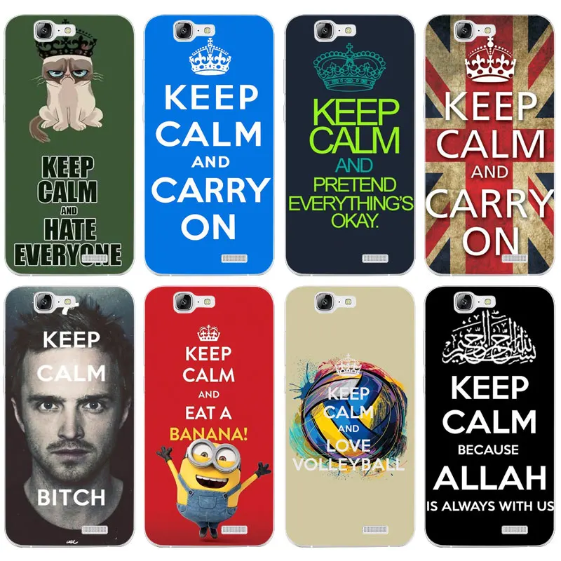 H431 Симпатичные Миньоны Keep Calm Прозрачный Жесткий Тонкий облегающий чехол КРЫШКА