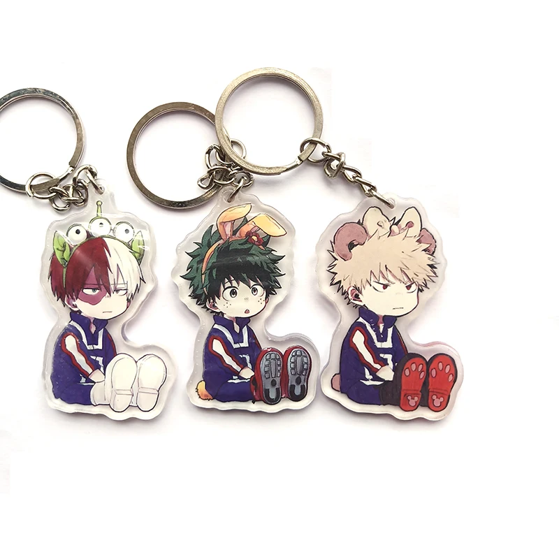 Брелок для ключей с аниме Bokuno Hero Bakugou My Acdemic bakugou katsuki odoroki Portachiavi двойная подвеска |