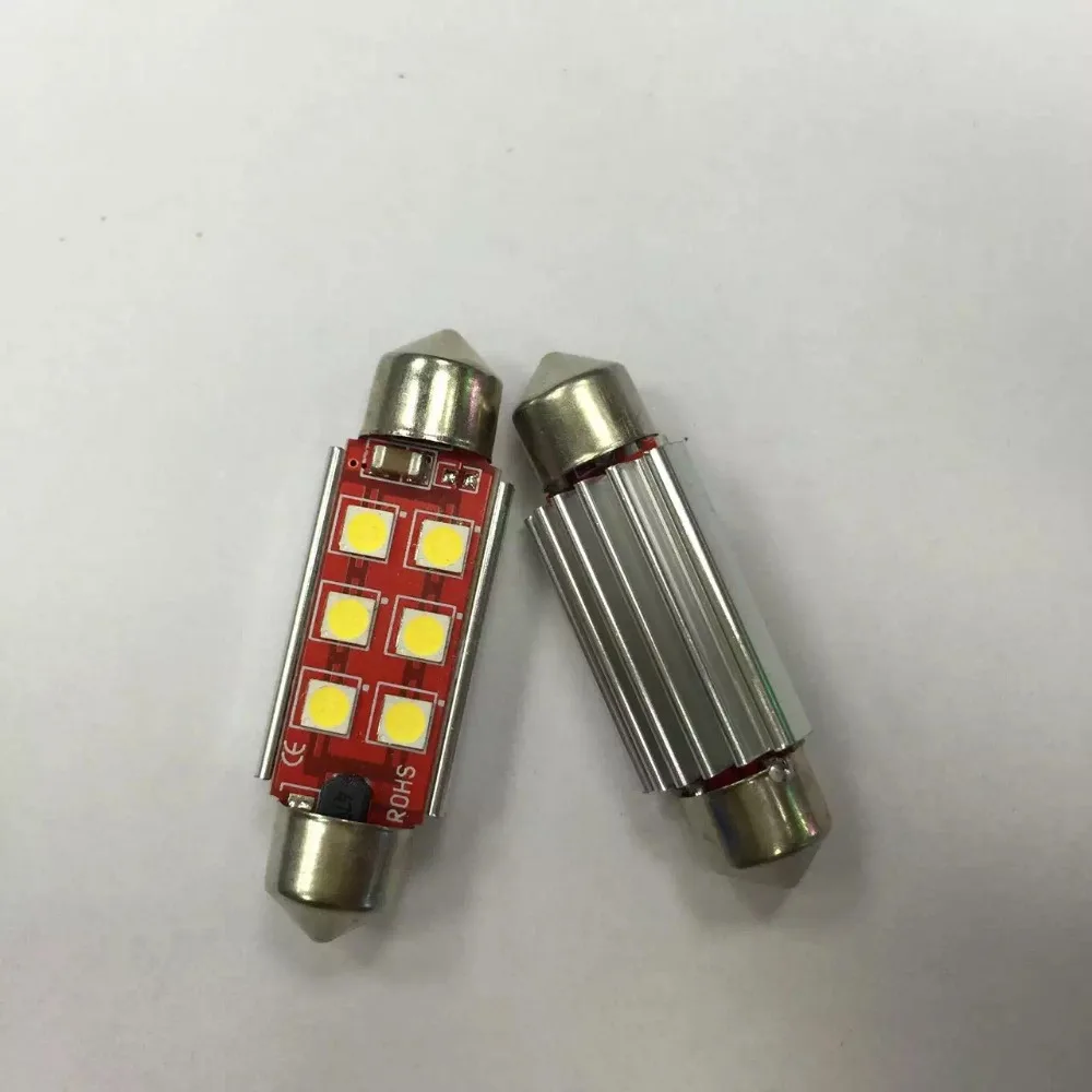 10 шт. без ошибок яркий белый 6SMD 39 мм 3030 C5W светодиодная купольная