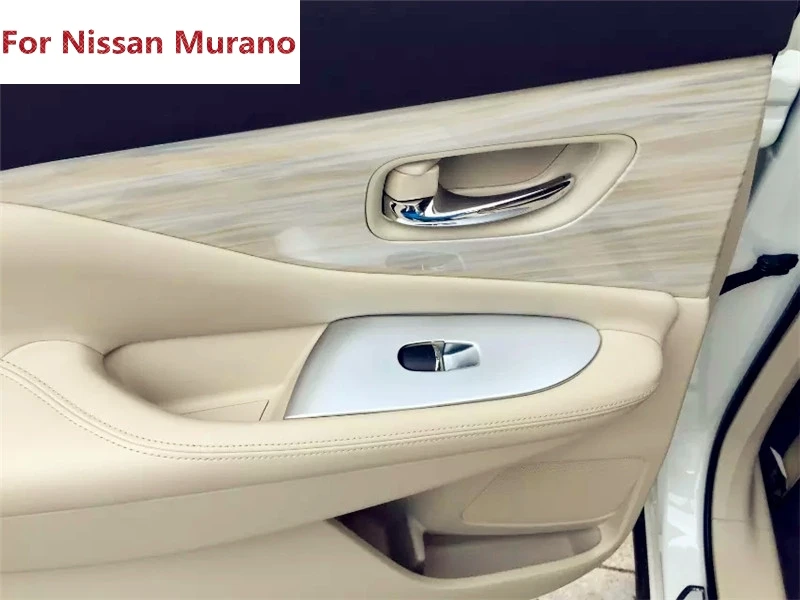 Для Nissan Murano 2015 2016 для левшей вождения 4 шт. матовый хром внутренней двери