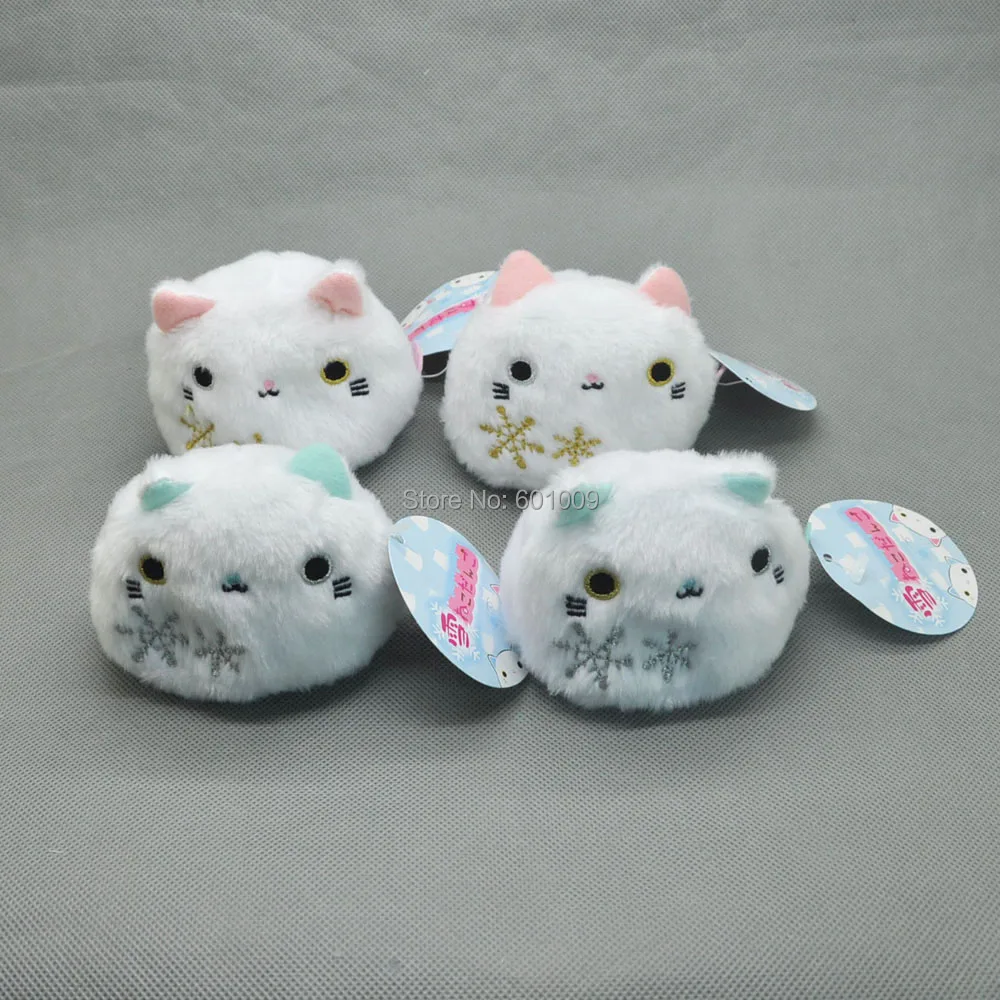 4 шт. Снежинка Неко Atsume кот кошка с заднего двора 3 Мяу коллекция Dango Моти плюшевая