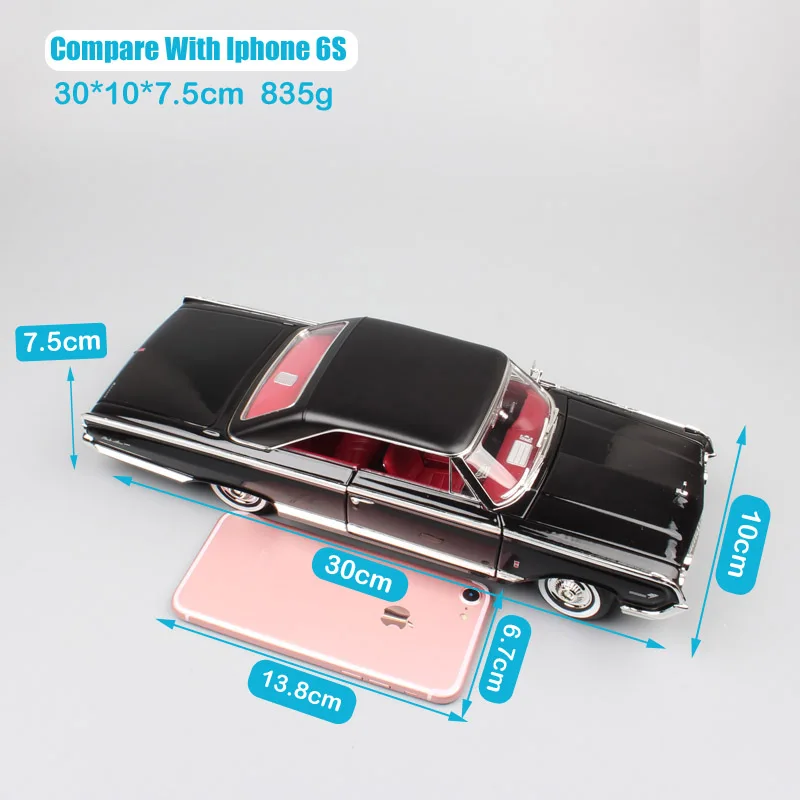 Дорожная Подпись 1/18 Крупногабаритные модели автомобилей ford 1964 Mercury из металла