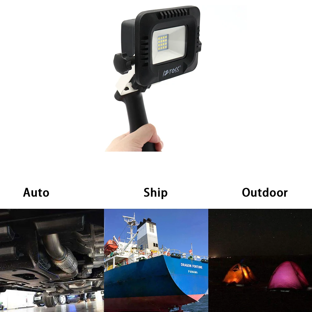 Car Charger Flood Spot Light Work Lamp 1000LM 10W DC 5V 1A 6500K For Outdoor Camping Travel Working Lighting LED | Автомобили и