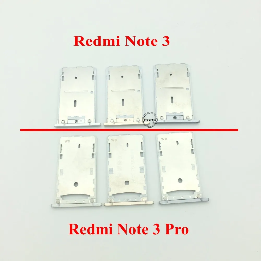 Для Redmi Note 3 Оригинальный двойной держатель SIM лоток для Xiaomi Pro Nano Sim 1/2 Micro SD/TF слот