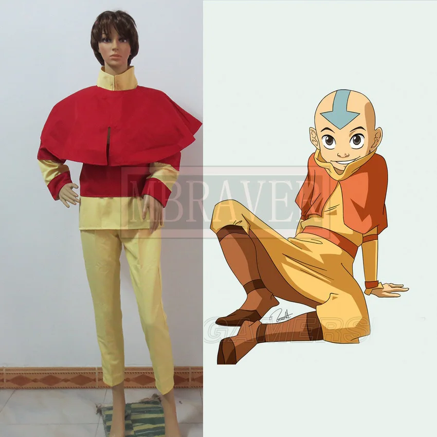 

Free shipping Aang Cosplay Costume from Avatar the Last Airbender