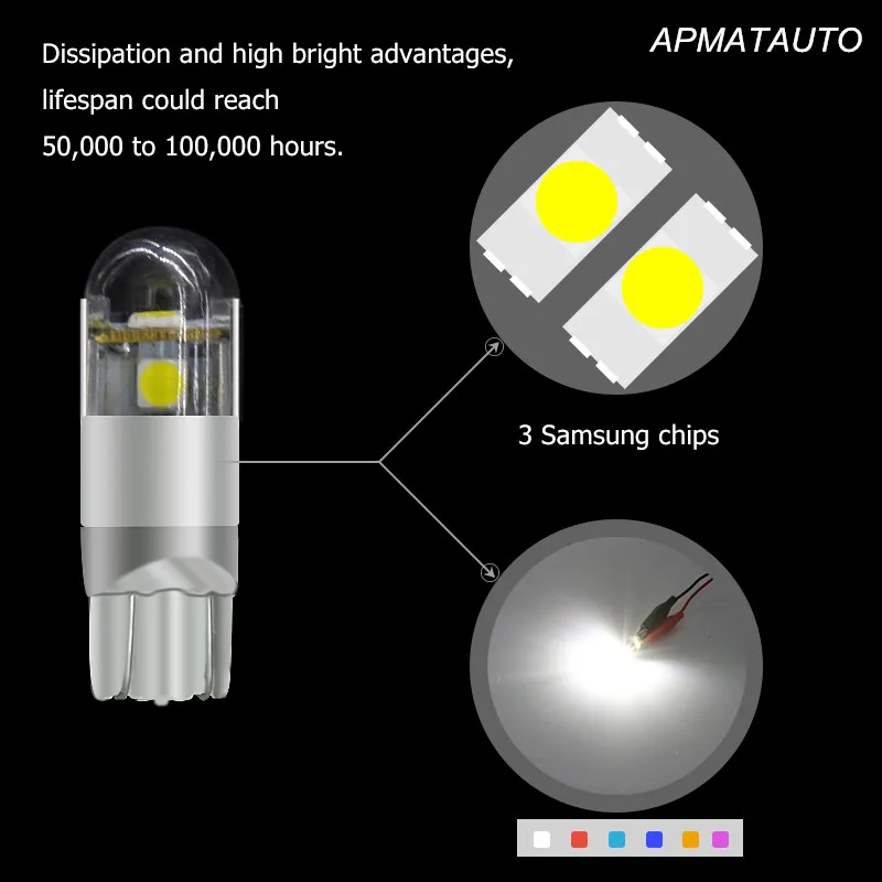 2x номерной знак света 3SMD для Samsung чипы светодиодные лампы Hyundai Tucson IX35 I30 Elantra