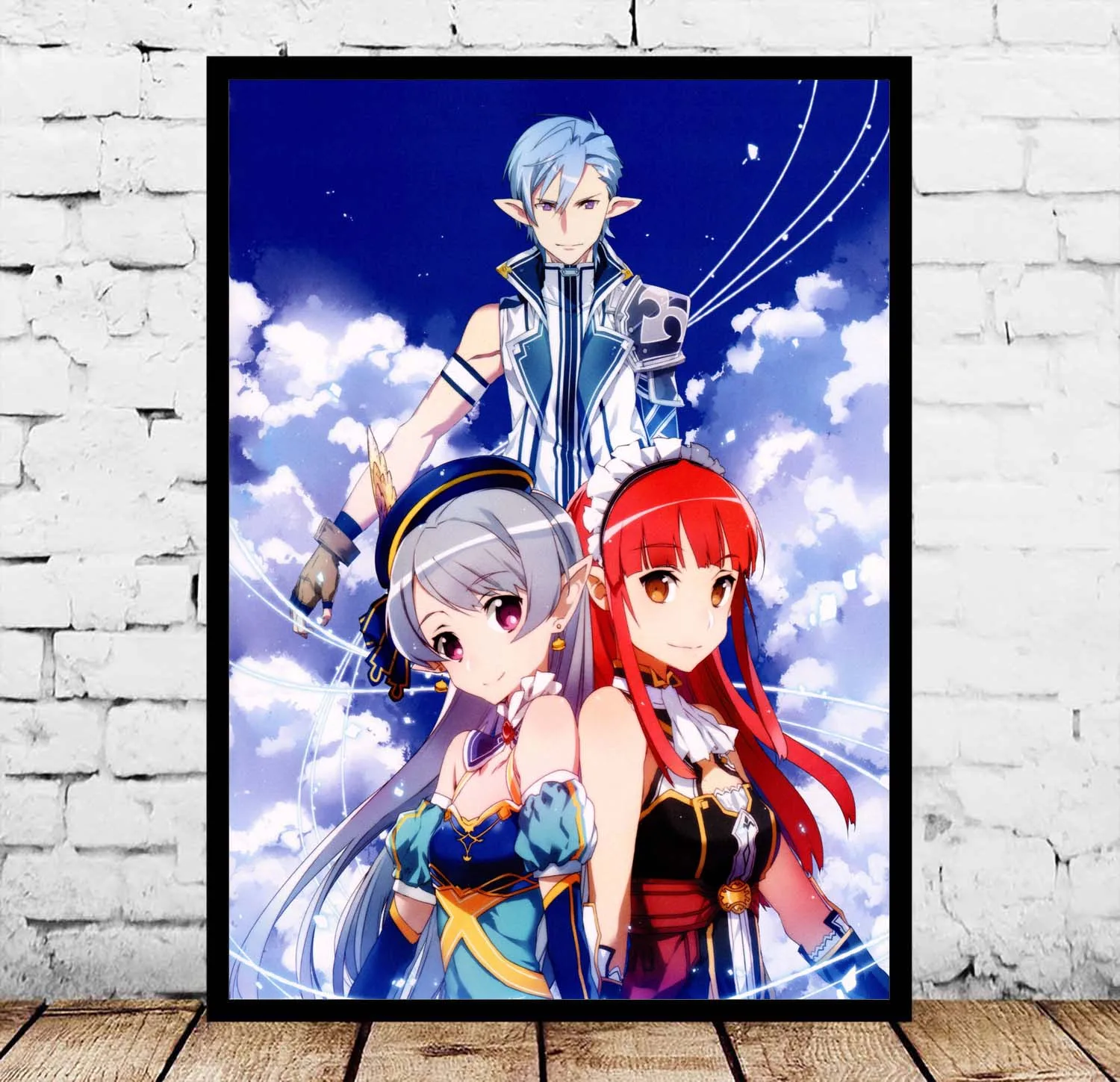 Sword Art Online японские аниме плакаты шелковая Живопись Wall без рамки|Рисование и