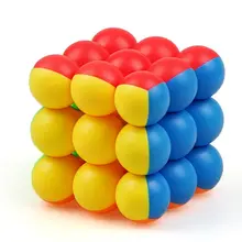 Куб YongJun круглый шар 3x3x3 магический куб 3 Слои Stickerless плавной Cubo