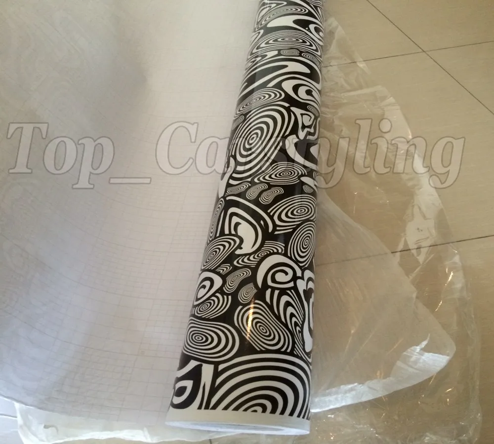 Черно белая камуфляжная виниловая упаковка для автомобиля Камуфляжный рулон