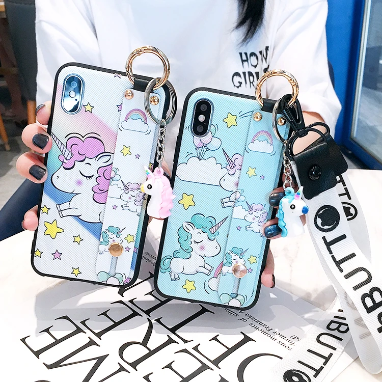 Мягкий ТПУ чехол для телефона Oneplus 7 pro ремешок на запястье 3 3T 1 + 5 5T One plus6 6T милый