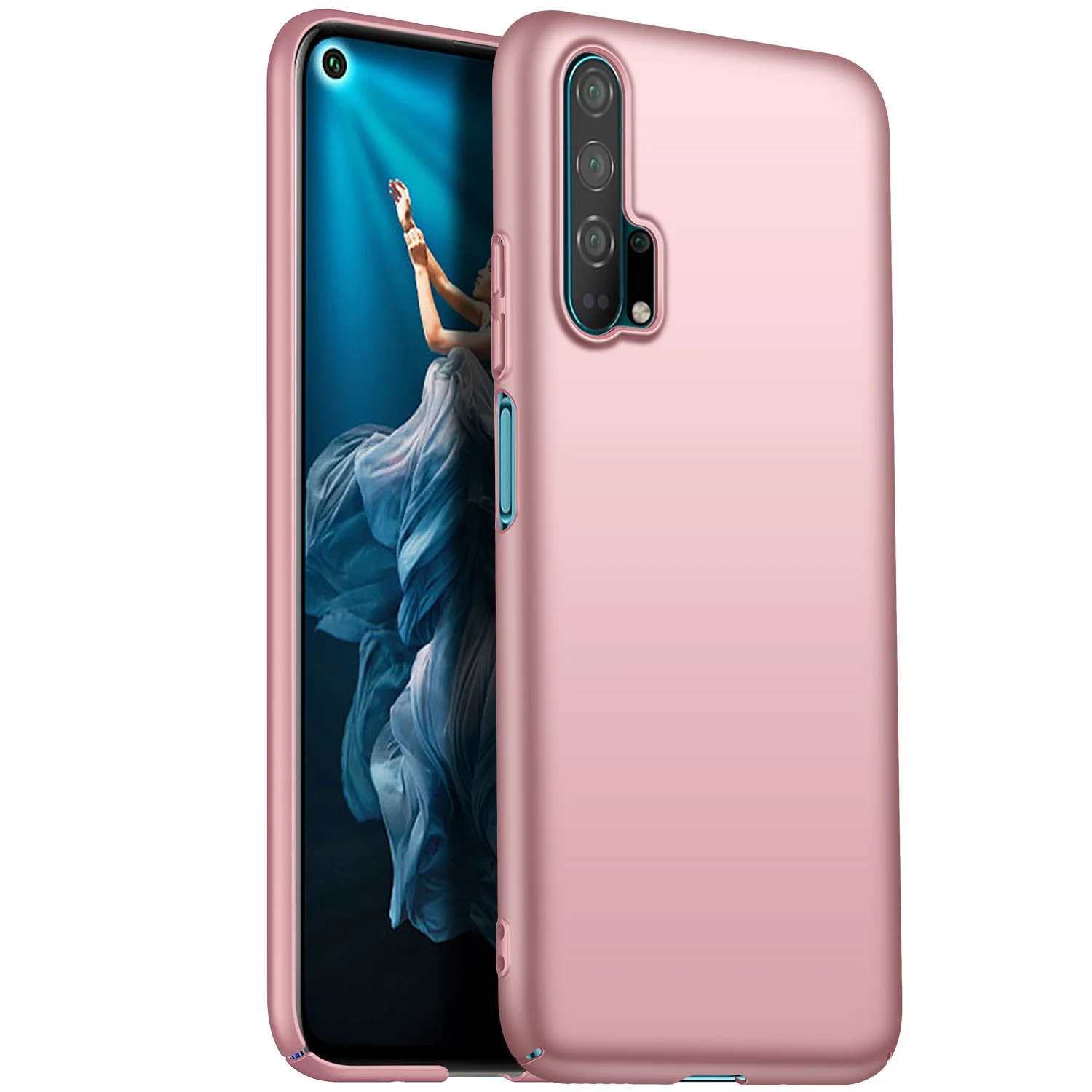 rose gold Для huawei honor 20 Pro Чехол роскошный высококачественный Жесткий ПК Тонкий матовый защитный чехол на заднюю панель для huawei honor 20 20pro honor 20 - Цвет: rose gold