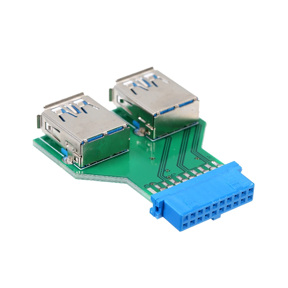 Адаптер с 20pin на 2 USB 3 0 материнская плата для настольных ПК 19pin/20pin порта A гнездовой