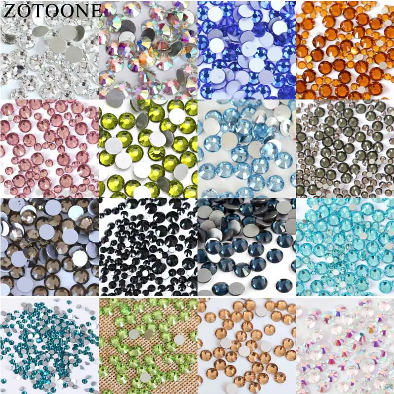 ZOTOONE Flatback Glass Rhinestones Stickers for Nails DIY Crystal Ab Rhinestone Wedding Dress Sewing Accessories Strass Applique | Дом и сад