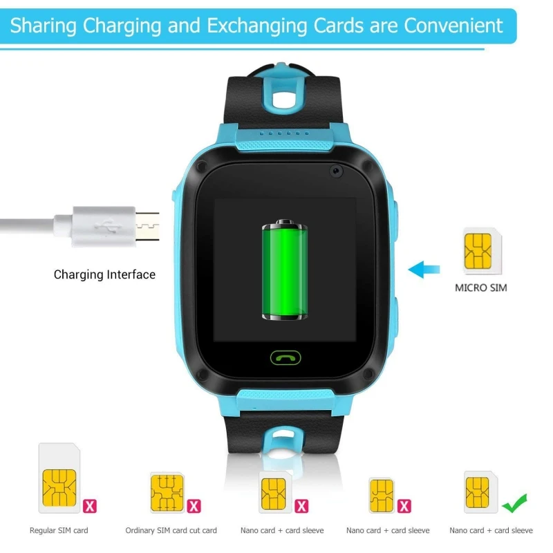 S4 Детские Смарт-часы LBS трекер Micro SIM-карта звонок детская камера Анти-потеря