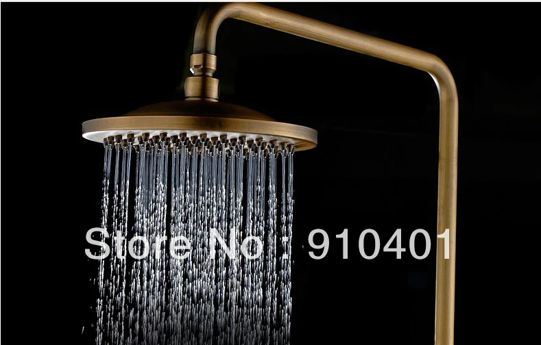 Wholesale And Retail Promotion NEW Antique Brass Wall Mounted Rain Shower Faucet Set Swivel Bathtub Mixer Tap | Дом и сад