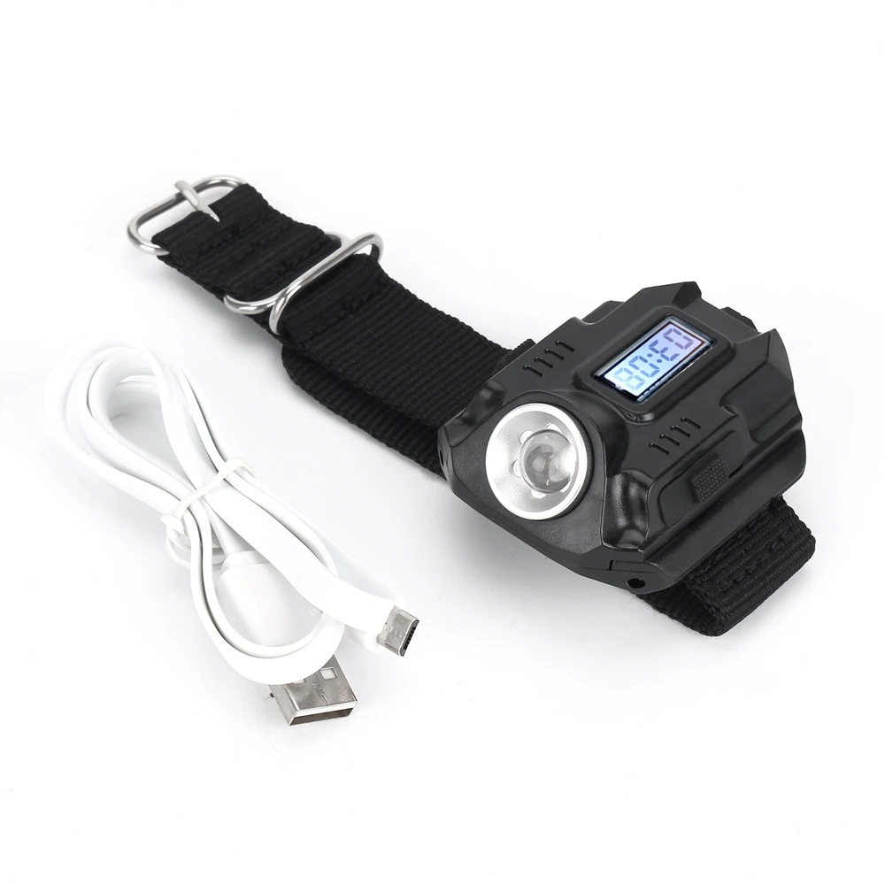 Новый портативный CREE XPE Q5 R2 LED наручные часы фонарик USB зарядка модель на запястье