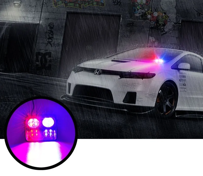 video 02010 cheap wholesale DC 12V News 8LEDS Signal Light Car Truck dash Emergency Strobe warning Flash LED FLASH light | Автомобили и
