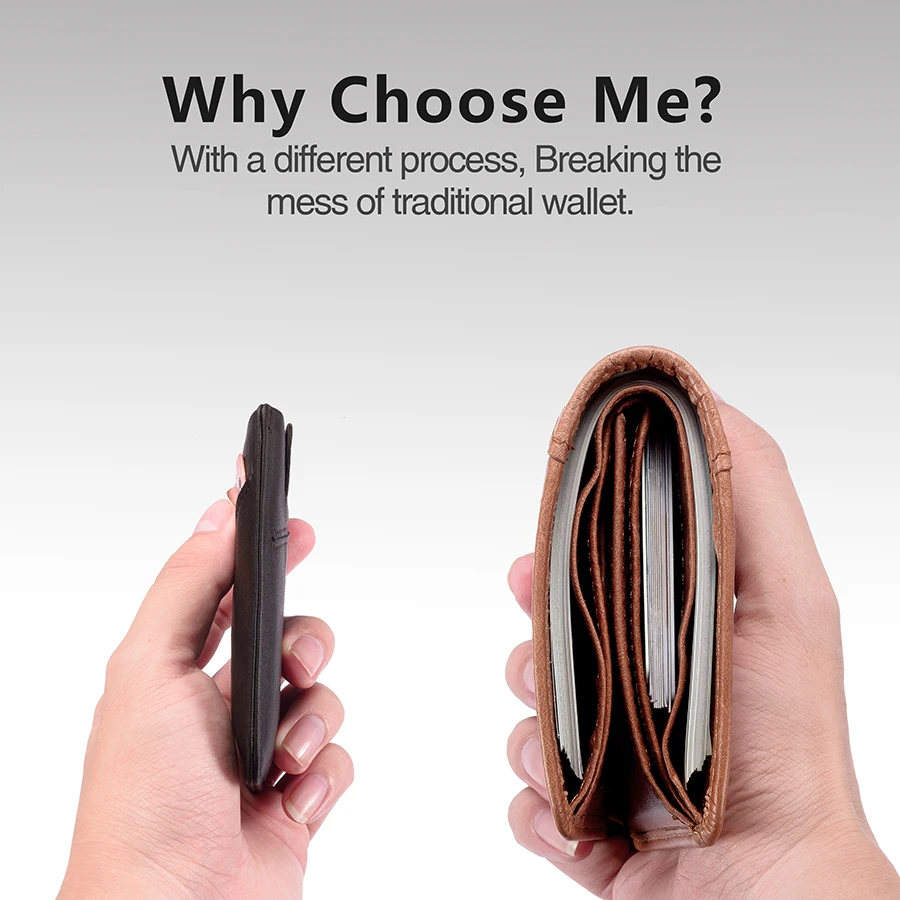 Newbring Малый Пояса из натуральной кожи клатч кошелек Для мужчин кредитной