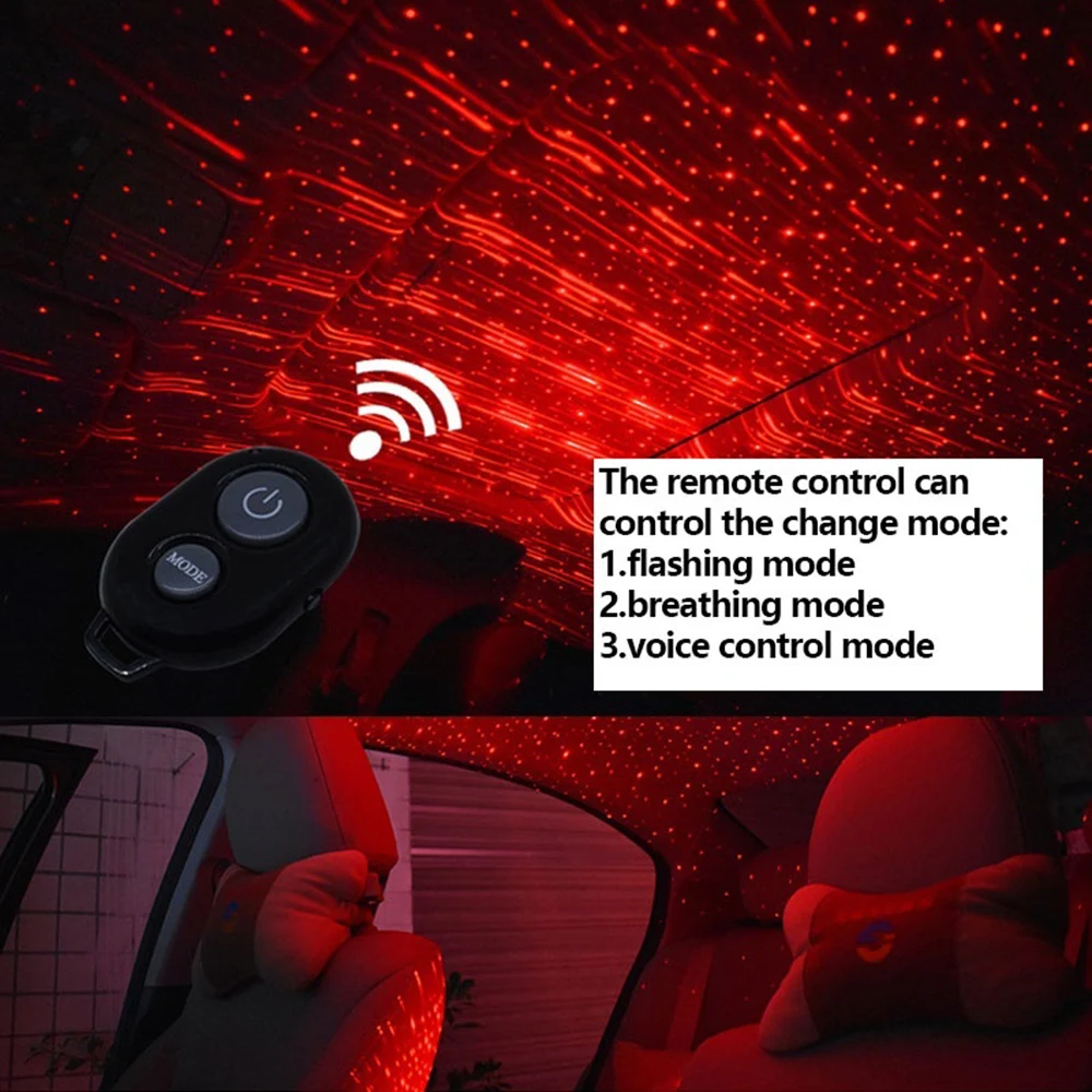 USB светодиодсветодиодный атмосфера автомобиля окружающая звезда Освещение DJ RGB