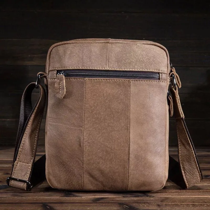 ALACCHNV new retro scrub soft leather shoulder bag vertical section leisure Messenger 6023 |