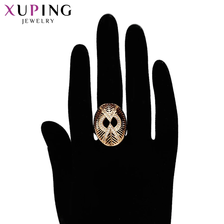 Роскошное кольцо Xuping элегантное Винтажное для девушек и женщин позолоченное