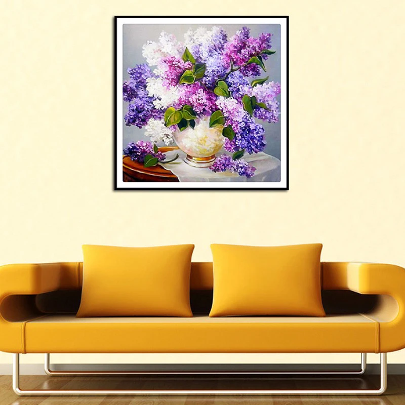 55*48 см Алмазная картина цветок круглые конфеты бусины 5D DIY DMC Вышивка крестом