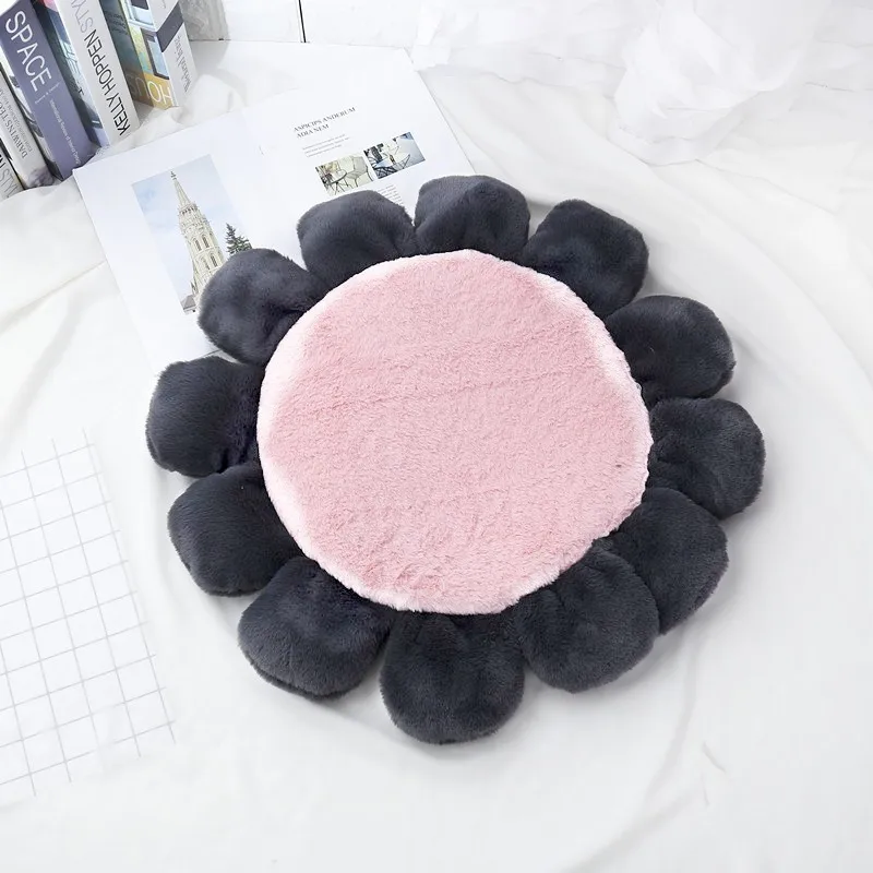 Pink Цветок игрушка в форме собаки коврики домашних животных кошка коврики для дома щенок коврик для собак для детей и взрослых мягкие подушки Короткие Плюшевые - Цвет: Pink