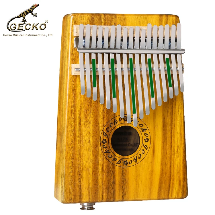 GECKO Kalimba 17 клавиш Акация(КоА) большой палец пианино и EVA высокая производительность защиты коробка, тюнинг молоток, профессиональные модели K17K