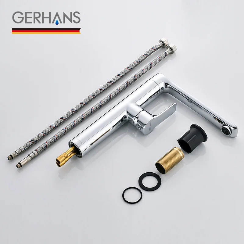 GERHANS Irismart Высокий кран для ванной комнаты современный Одноместный