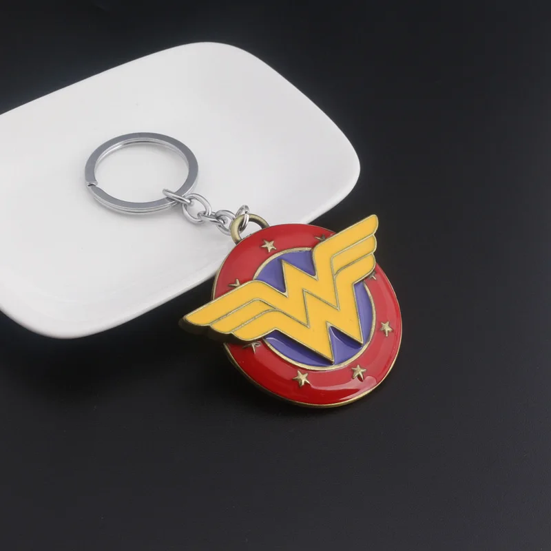 Wonder Woman W брелоки с логотипом Супергерой из Лиги Справедливости высокое качество металлический брелок для ключей мужские автомобильные женские сумки аксессуары - Цвет: K342