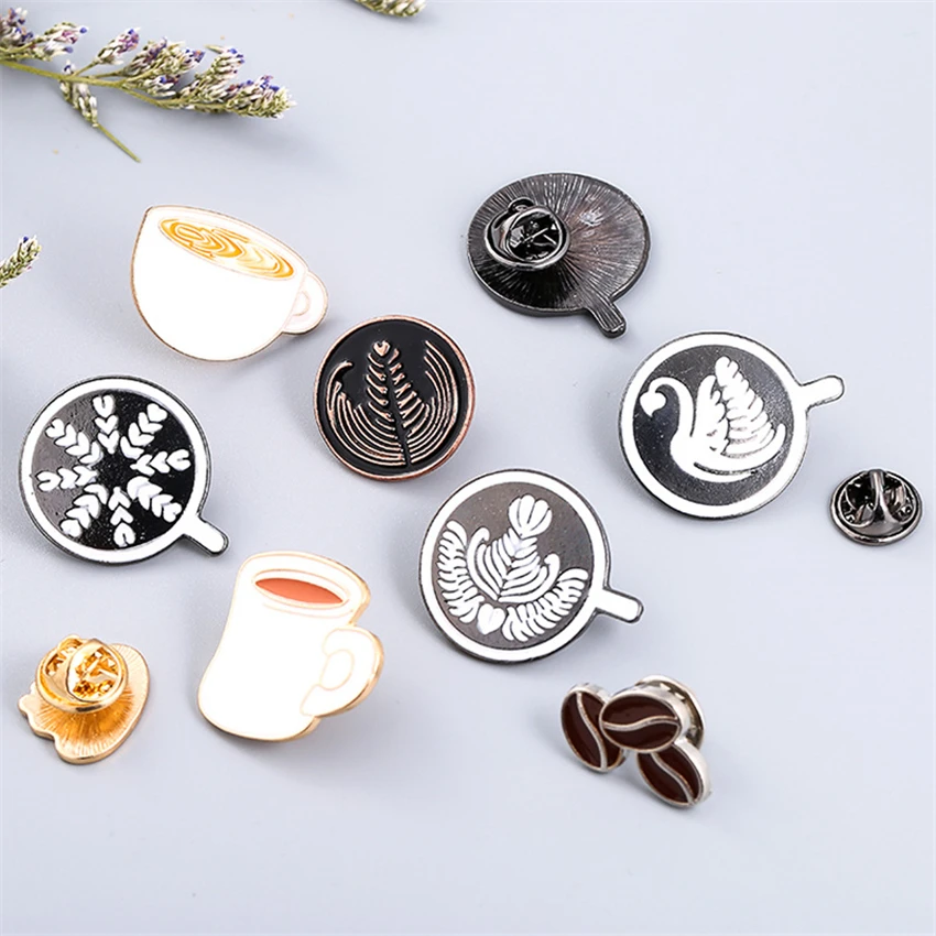 Бариста Брошь Ретро Кофе машина чашка для блендера памятный значок на день