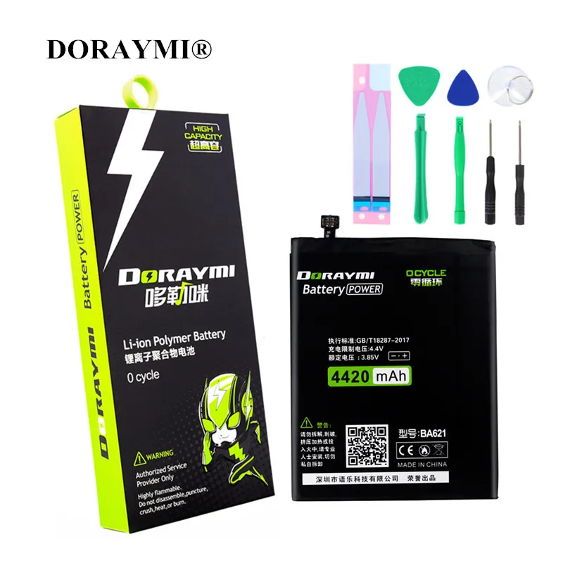 Аккумулятор DORAYMI BA621 емкостью 4420 мАч для Meizu Meilan Note 5 M5, Сменные Аккумуляторы для телефонов Note5, аккумулятор большой емкости