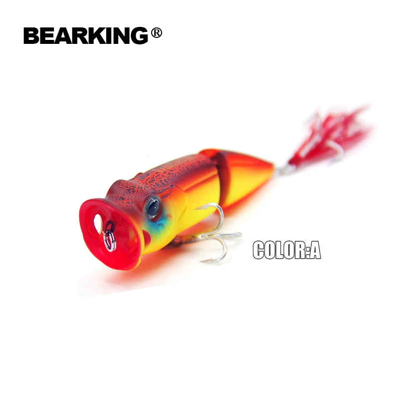 Bearking 5 шт./лот рыболовные приманки жесткая наживка разных цветов Поппер bearking 70 мм