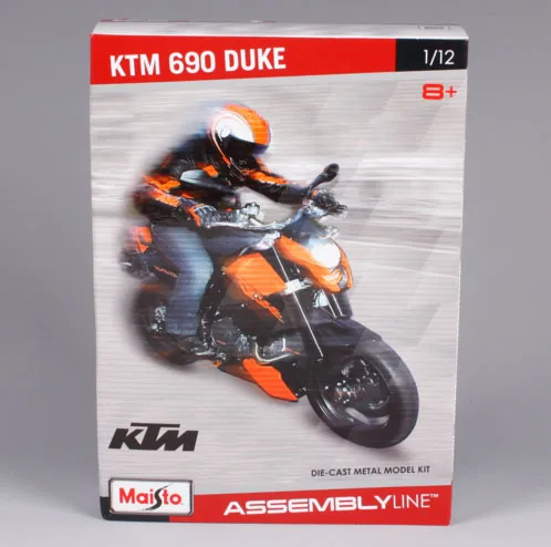 Maisto 1:12 KTM 690 Duke 3 сборки DIY мотоцикл велосипед модель комплект фактический белый для мальчика игрушки