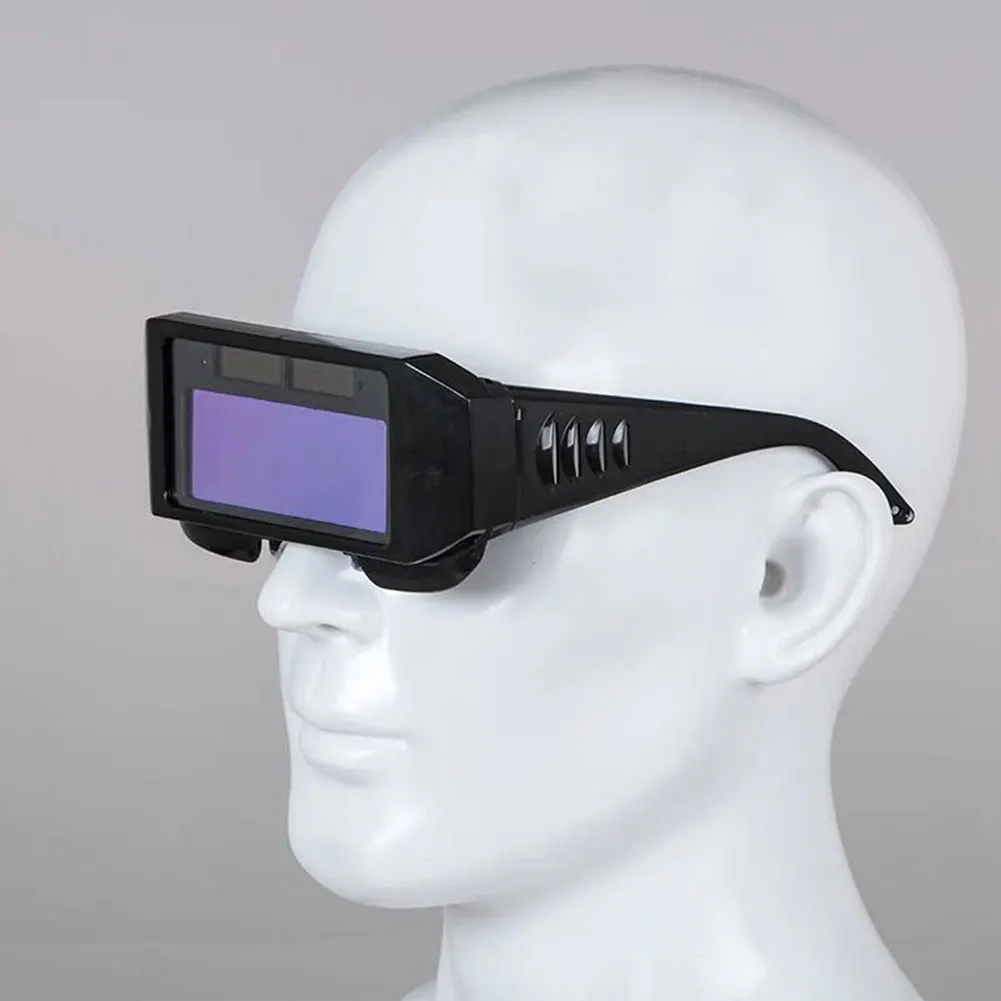 Solar Powered Auto Darkening Welding Mask Helmet Eye Goggle Glasses Arc Automatic changing glasses with Band | Инструменты