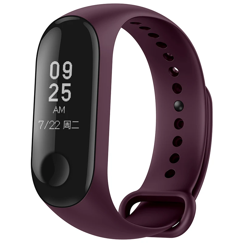 Оригинальный ремешок Xiaomi Mi Band 3 4 из ТПУ черный синий оранжевый розовый винно
