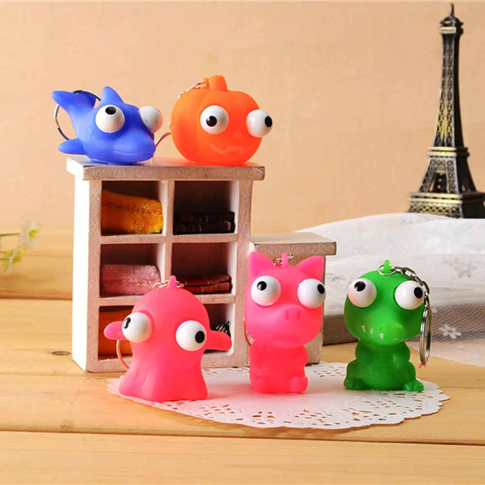 3 шт. забавная игрушка с животными выдавливание глаз снятие стресса милый брелок