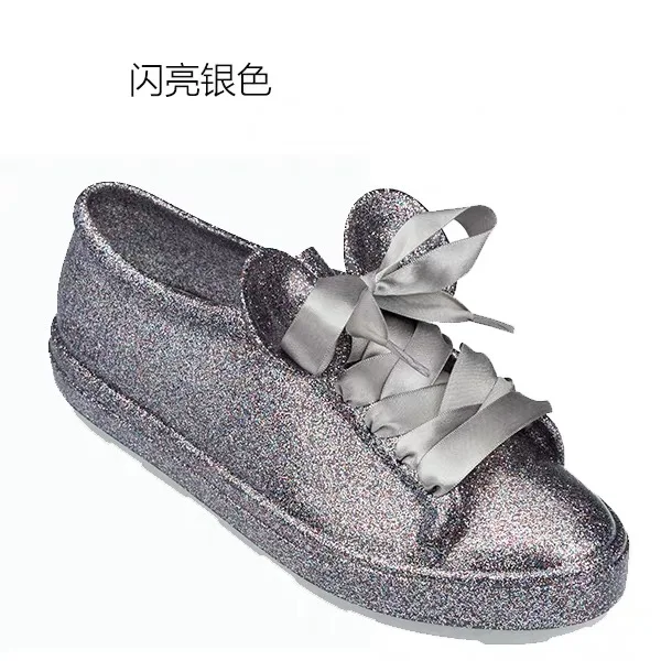 Женские прозрачные сандалии Melissa на плоской подошве с рисунком Микки Размеры 35 39