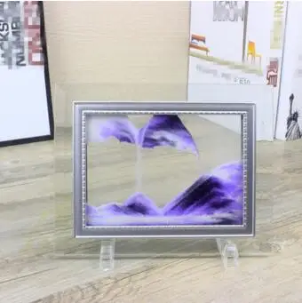 17cmX13cm Украшения для дома стеклянный зыбучий песок креативный поток пейзаж живопись подарки на день рождения Офис Гостиная 3D украшение песочные часы - Цвет: 17cmX13cm