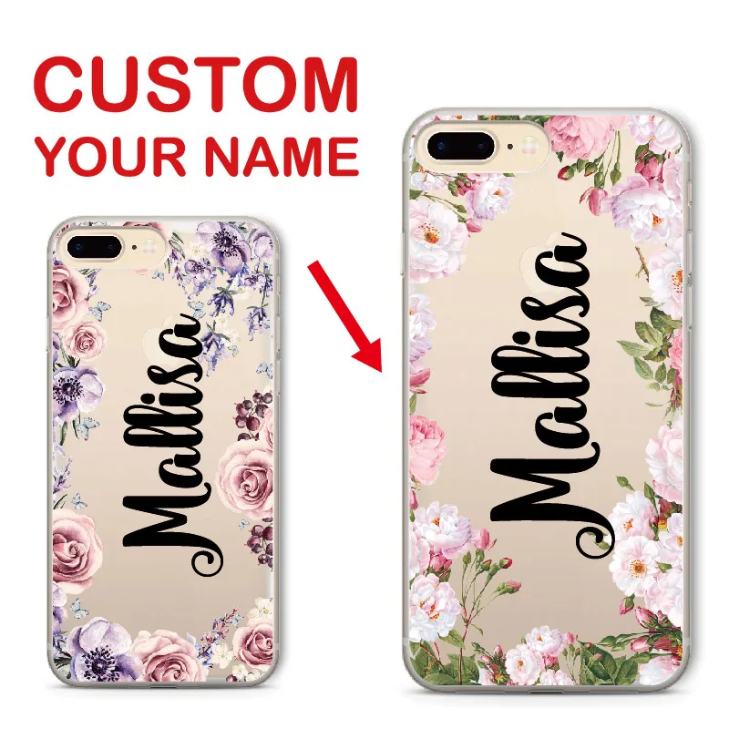 Цветочный винтажный мягкий персонализированный Чехол для iPhone 11 Pro 6S XS Max 7 7Plus 8 8Plus 5