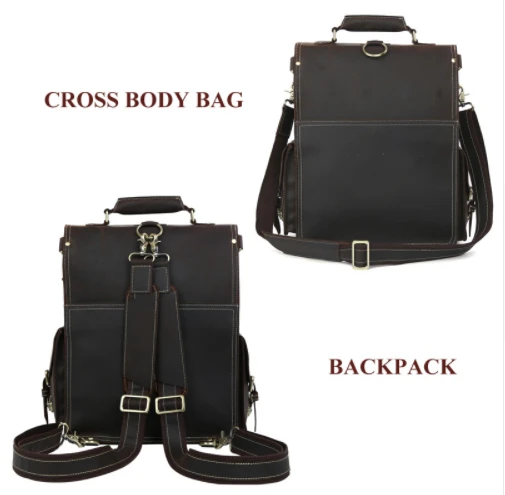 Новинка мужской рюкзак из натуральной кожи многофункциональная сумка для