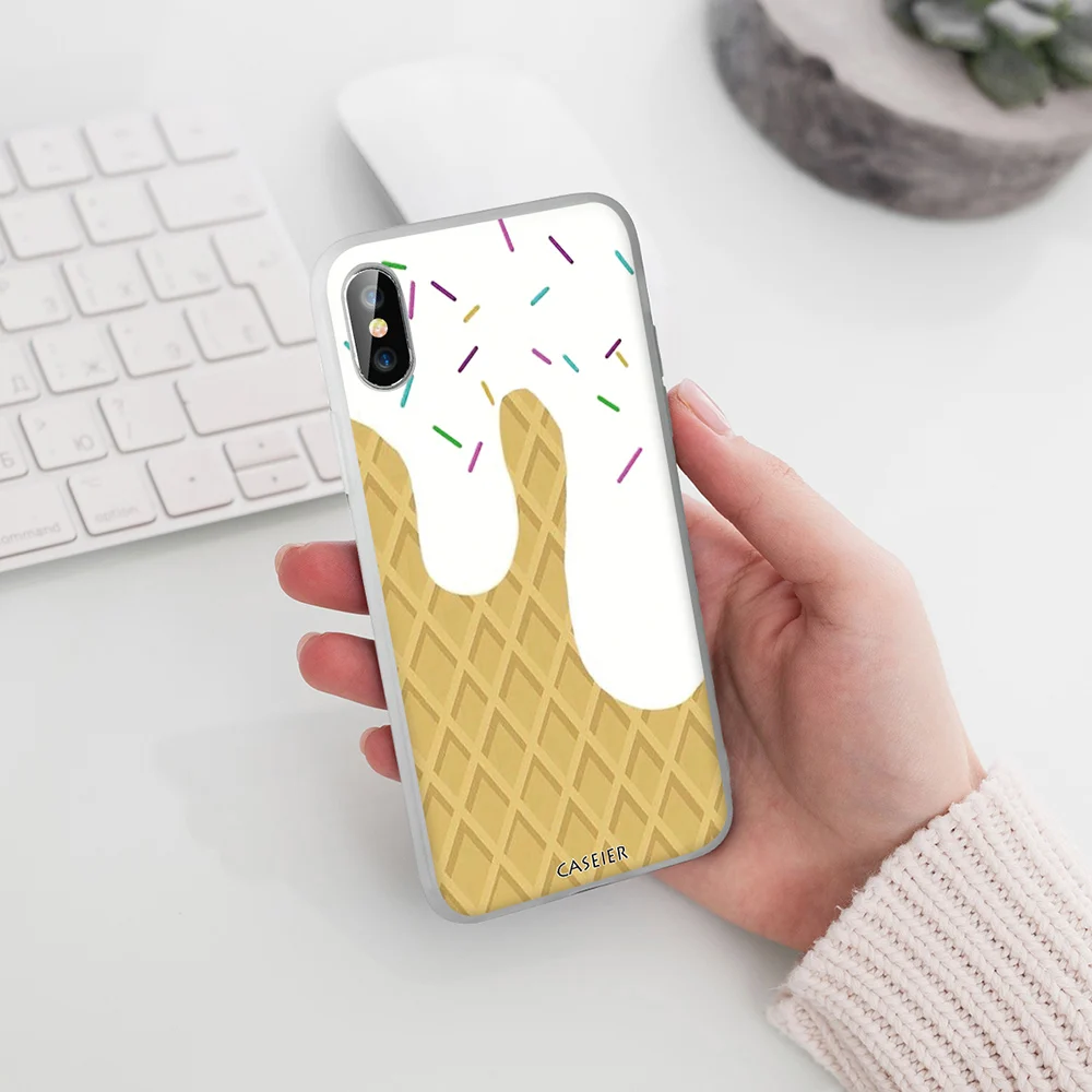 CASEIER Летний чехол для телефона с мороженым Huawei P30 P20 P8 P9 Pro задняя крышка Honor 10 9 8X Mate