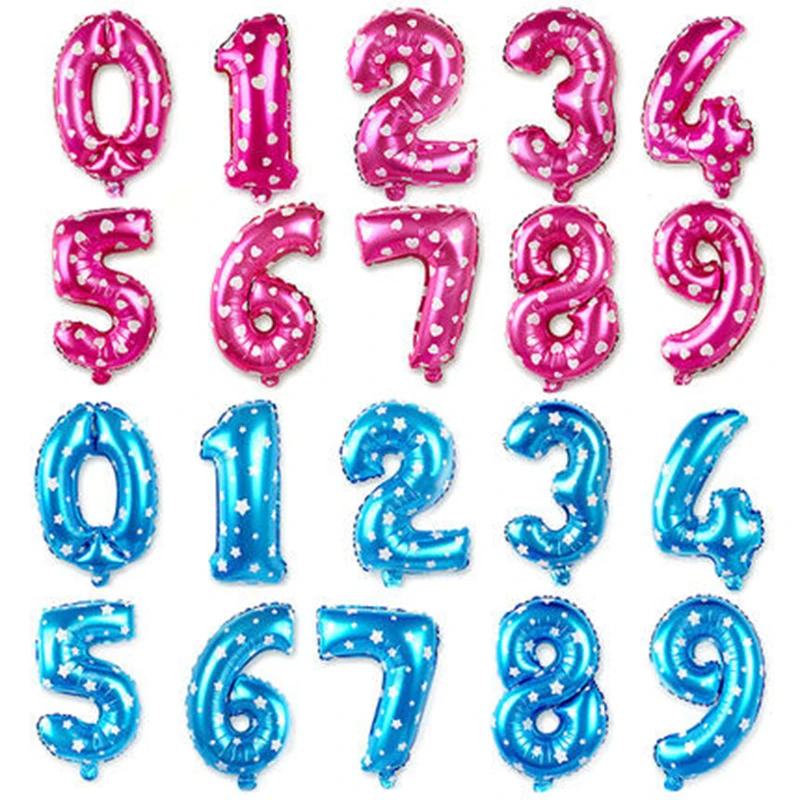 16 32 Inch Number Balloons Foil Ball Gold Silver Digital Globos Wedding Birthday Party Decorations Baby Shower Supplies images - 6