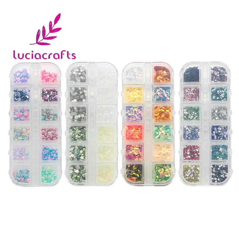 Lucia crafts 330 шт./кор. разные варианты оформления бусины/пайетки/Стразы для DIY вечерние одежды аксессуары для украшения ногтей F1010