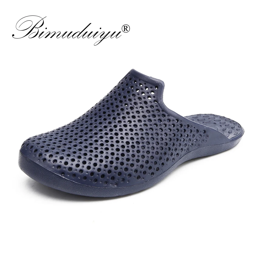 Пляжные тапочки BIMUDUIYU дышащие летние мужские шлепанцы легкие массажные