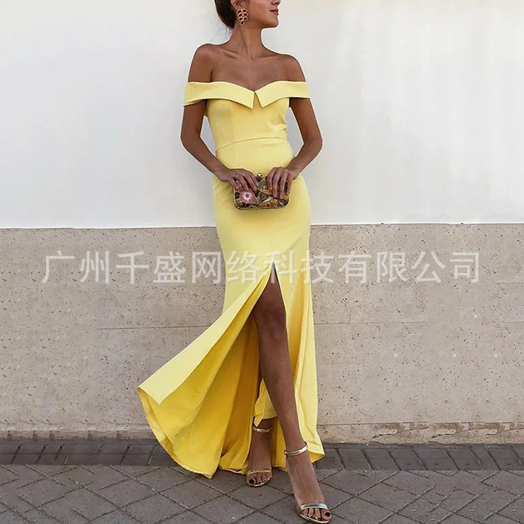 2019 элегантное узкое платье с русалочкой для женщин открытыми плечами коротким