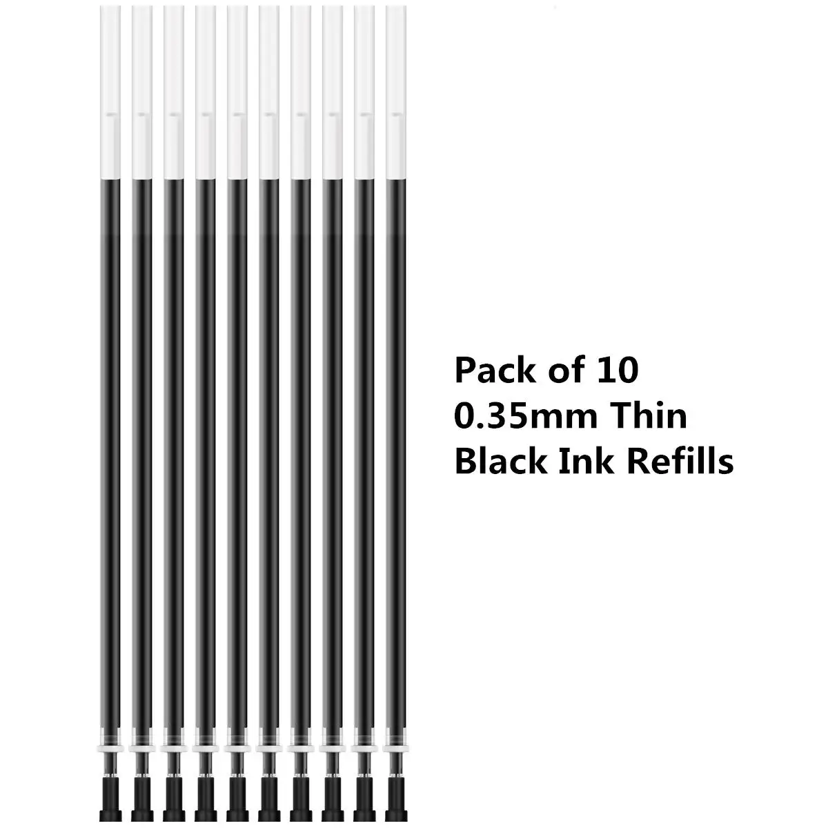 Pack of 10 Black 6 шт./компл. 0,35 мм гелевая ручка черного цвета симпатичные канцелярские принадлежности Kawaii офисные и школьные принадлежности гелевая заправки для ручек школьные канцелярские поставщиков - Цвет: Pack of 10 Black