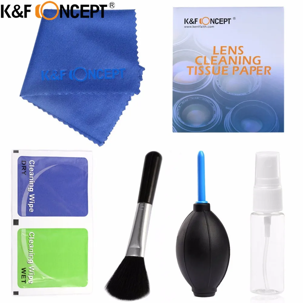 K & F CONCEPT 7 в 1 Набор для очистки объектива камеры (ручка + воздуходувка щетка ткань